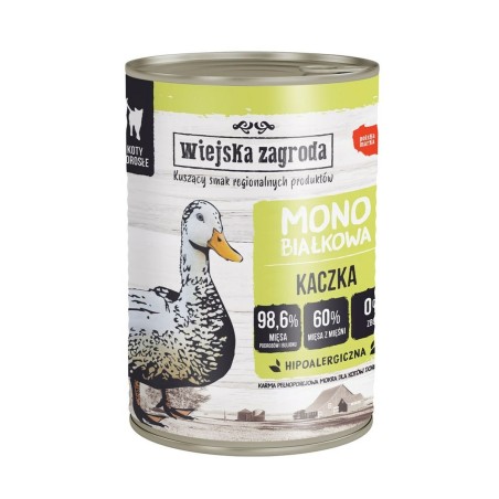 Aliments pour chat WIEJSKA ZAGRODA Monoprotein Duck 400 g