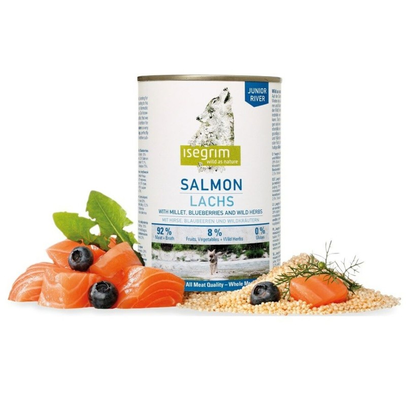 Alimentation humide Isegrim Junior Salmon 400 g