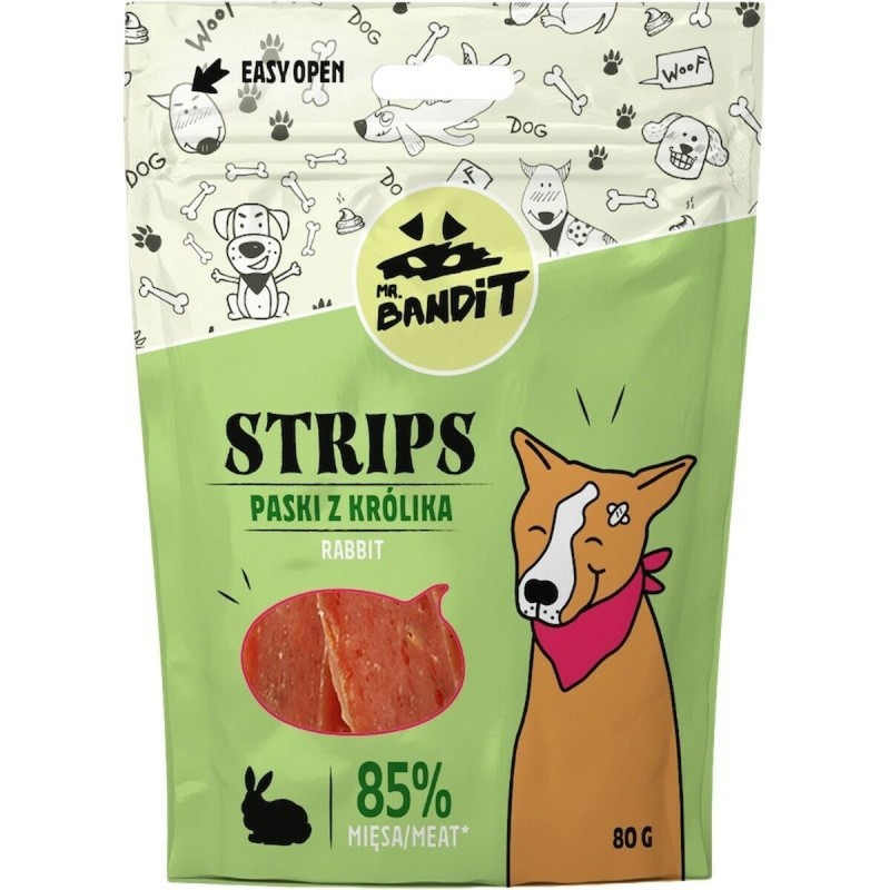 Snack pour chiens VETEXPERT BANDIT STRIPS 80 g