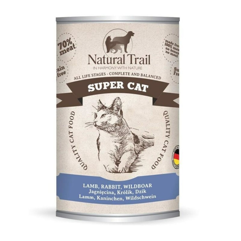 Aliments pour chat NATURAL TRAIL Super Cat Lamb 400 g