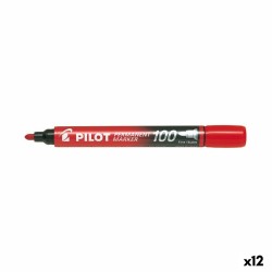 Marqueur permanent Pilot SCA-100 Rouge (12 Unités)