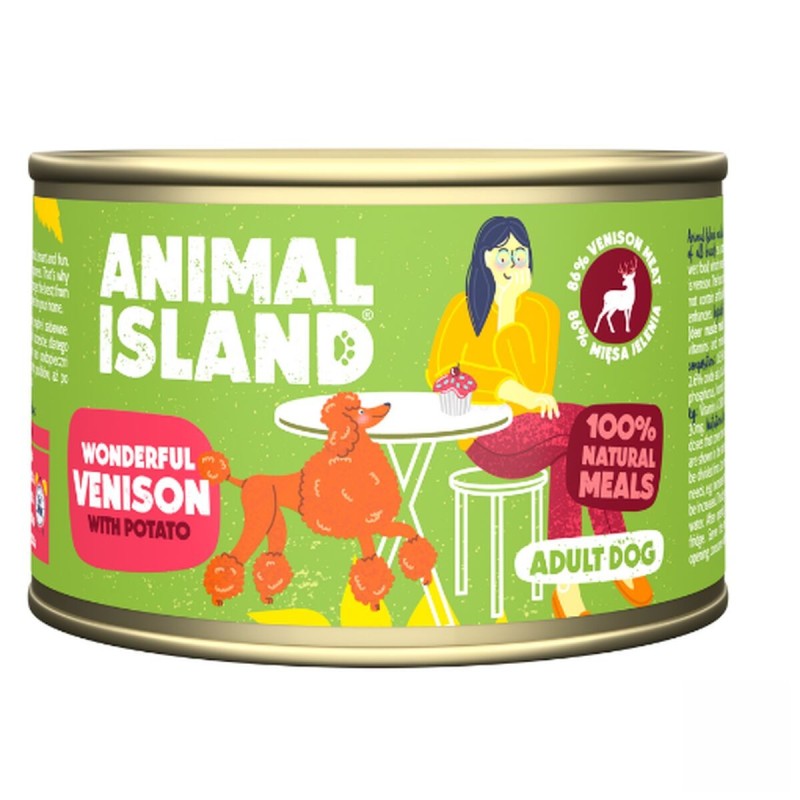 Alimentation humide ANIMAL ISLAND Ciervo con patatas Cerf Renne 410 g