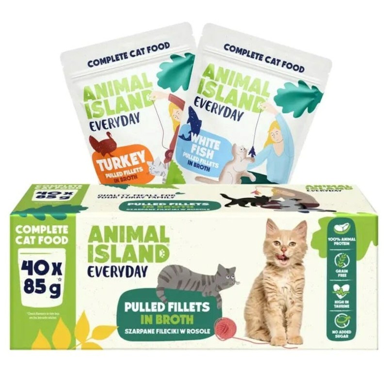 Aliments pour chat ANIMAL ISLAND Turkey 40 x 85 g