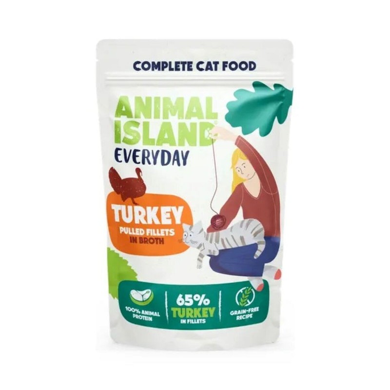 Aliments pour chat ANIMAL ISLAND Turkey 40 x 85 g