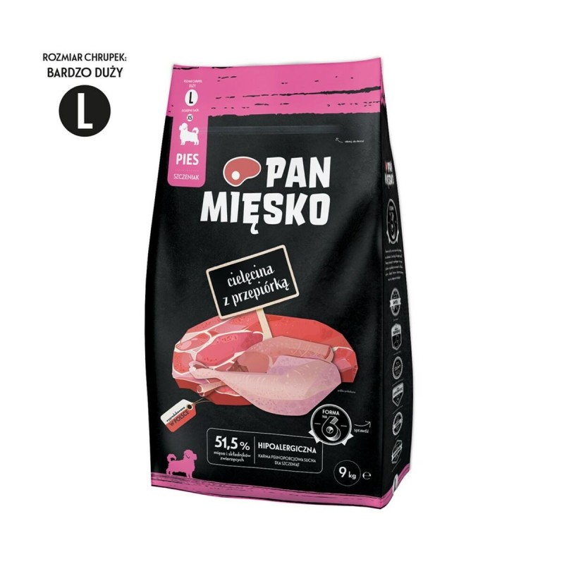 Nourriture PAN MIĘSKO L Veau 9 kg