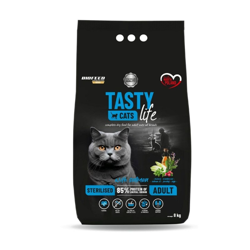 Aliments pour chat Biofeed Tasty Cats Life Saumon 8 kg