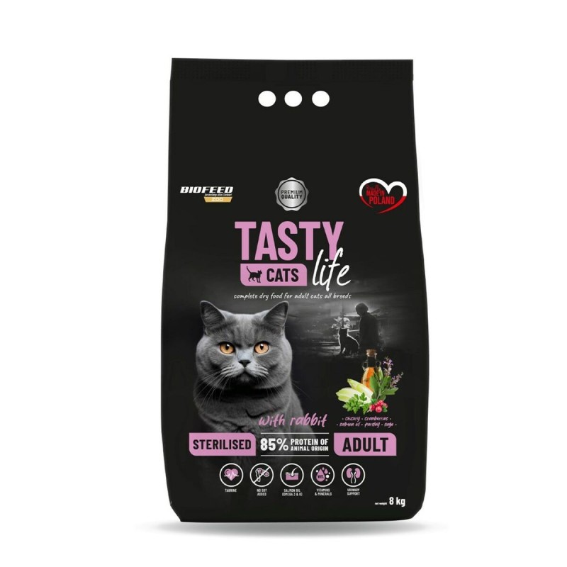 Aliments pour chat Biofeed Tasty Cats Life Lapin 8 kg