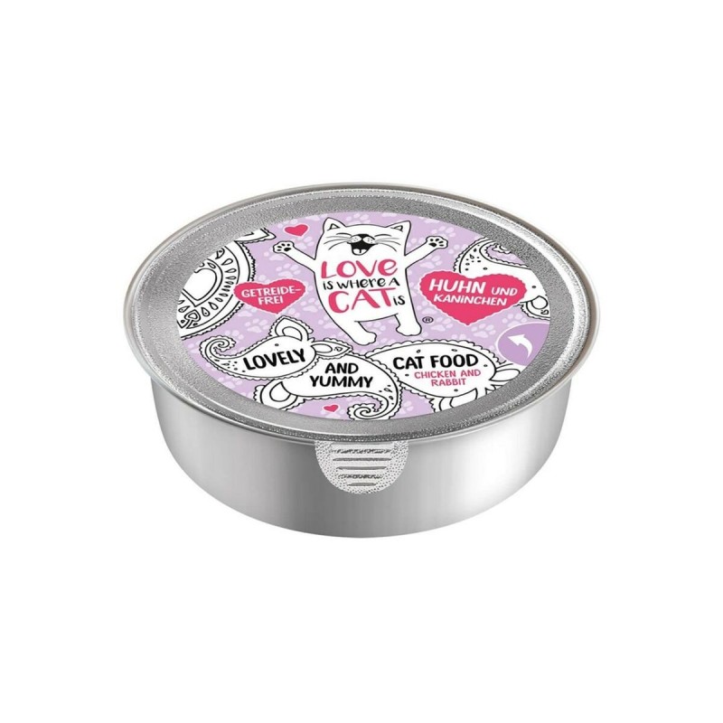 Aliments pour chat LOVE IS WHERE A CAT IS 2190340 Poulet 85 g