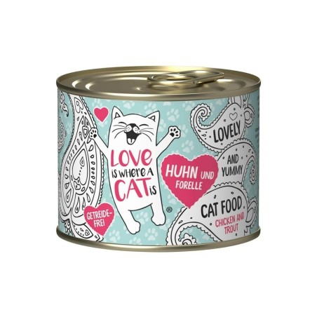 Aliments pour chat LOVE IS WHERE A CAT IS 2191740 Poulet 200 g