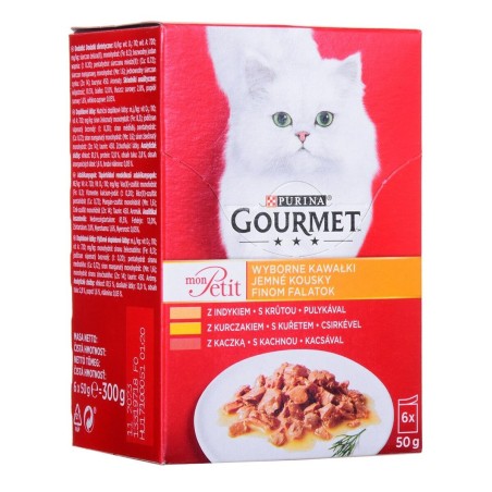 Aliments pour chat Purina Gourmet Poulet Dinde Canard 6 x 50 g