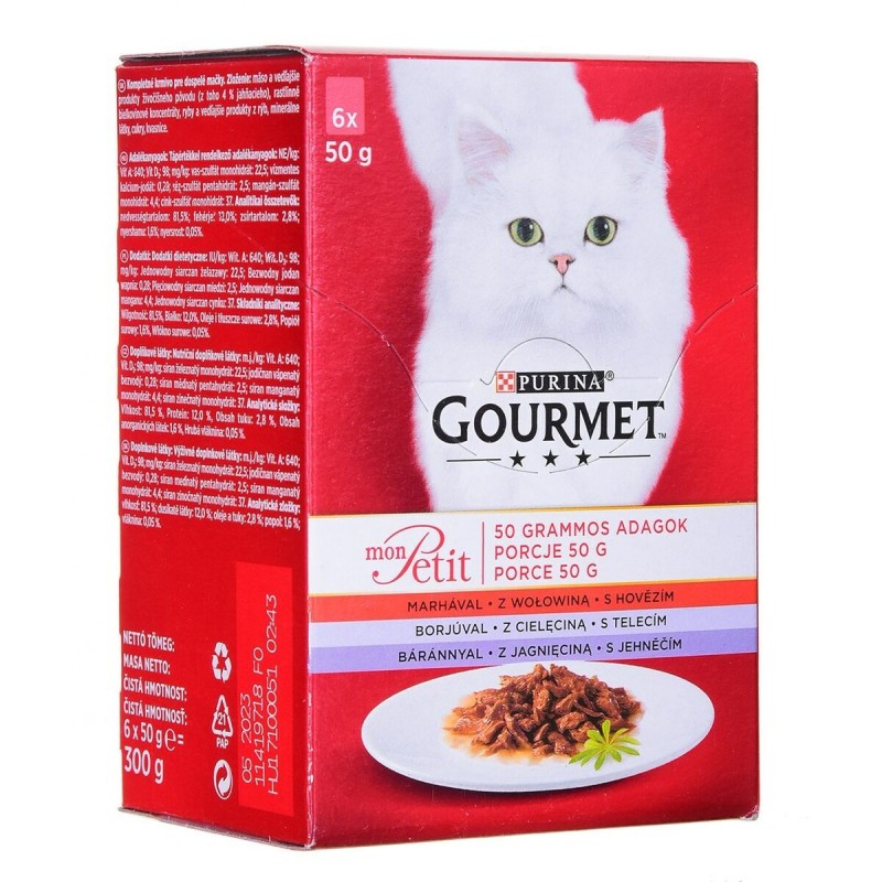 Aliments pour chat Purina Gourmet Veau Agneau 6 x 50 g