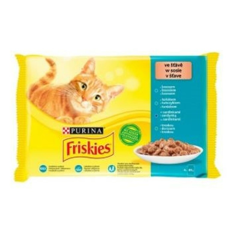 Aliments pour chat Purina Mix Saumon Thon Morue 4 x 85 g