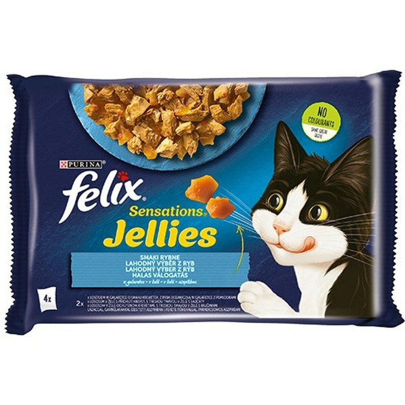 Aliments pour chat Purina Felix Sensations Saumon Morue 4 x 85 g