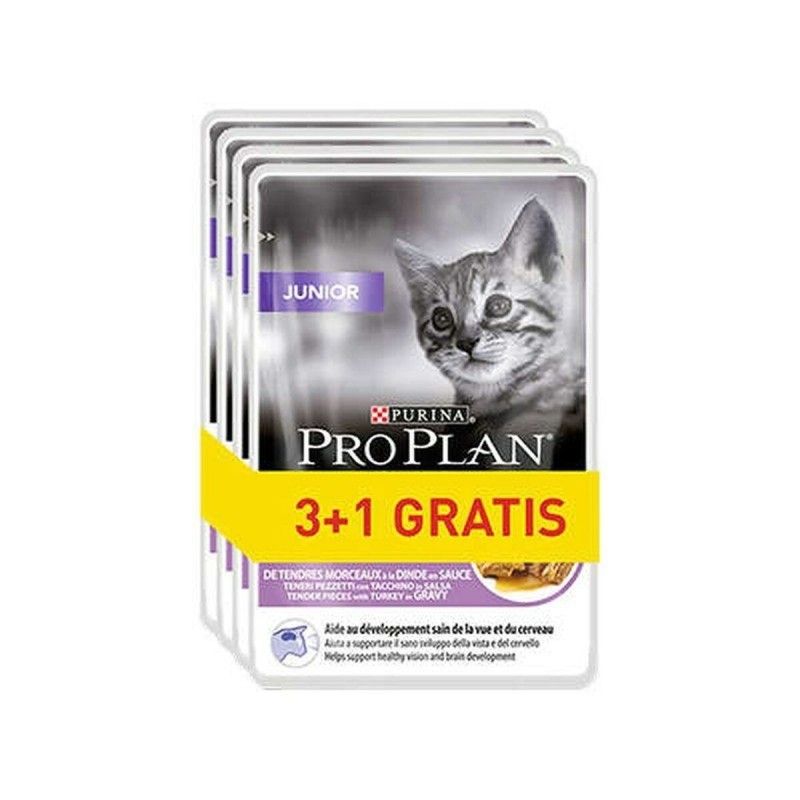 Aliments pour chat Purina Pro Plan Junior Dinde 4 x 85 g