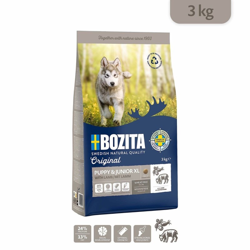 Nourriture Bozita Original Puppy & Junior XL Lamb Agneau 3 Kg