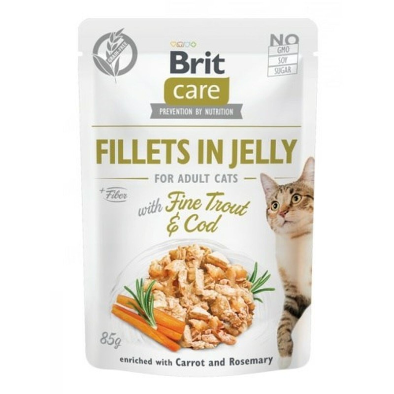 Aliments pour chat Brit Jelly Poulet Morue 85 g