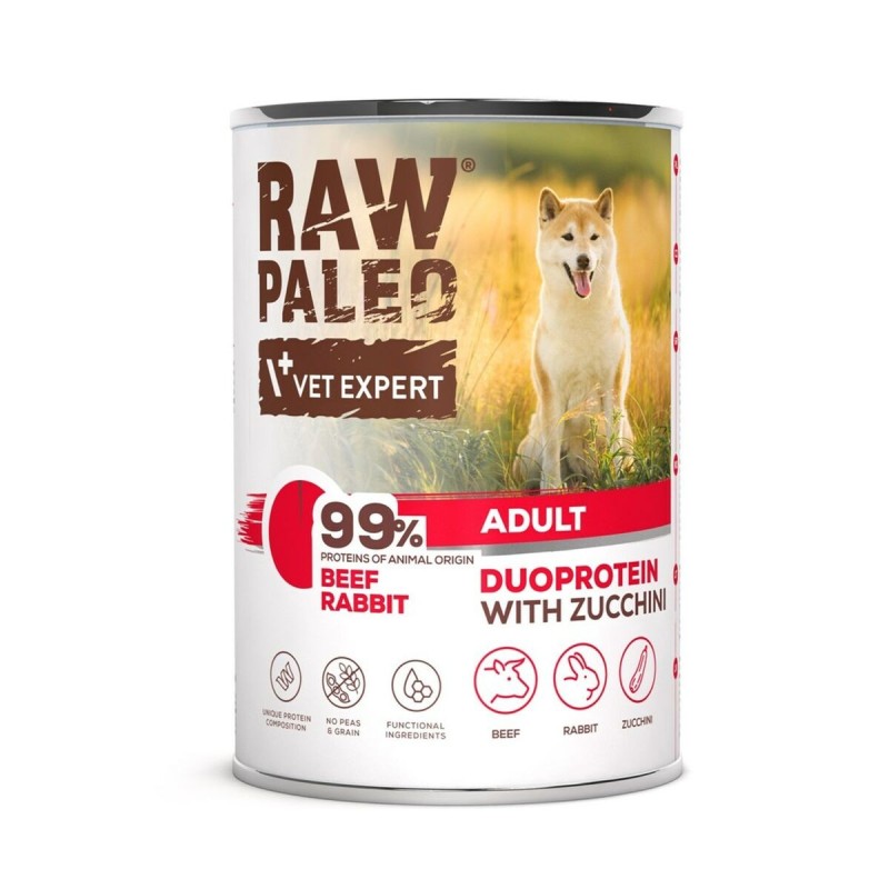 Alimentation humide VETEXPERT RAW PALEO Viande de bœuf 400 g