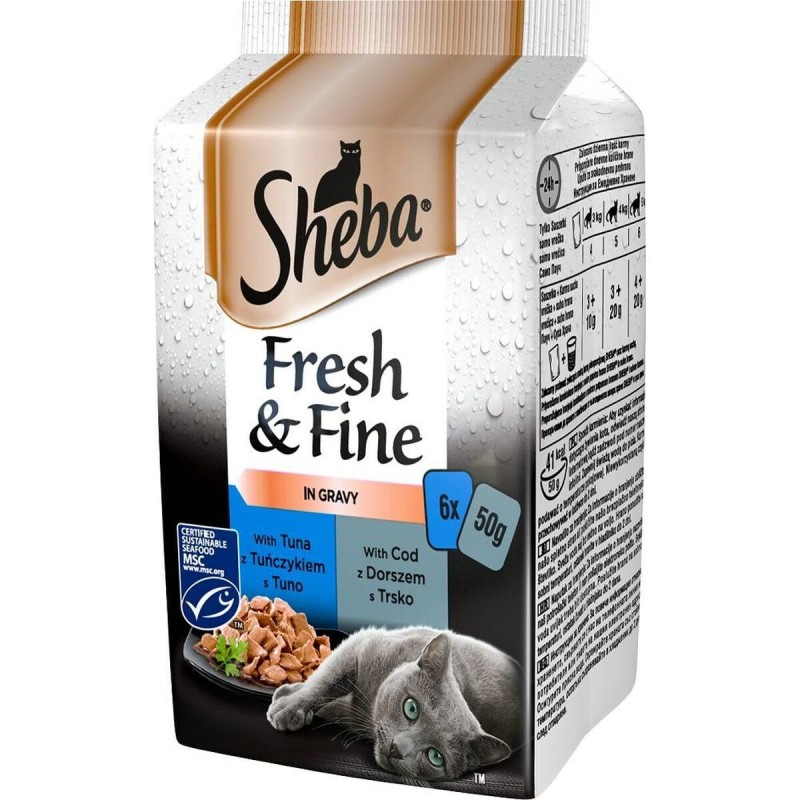 Aliments pour chat Sheba Thon Morue 300 g