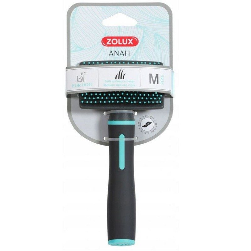 Brosse pour Chiens Zolux Anah Moyen Doux Multicouleur Turquoise