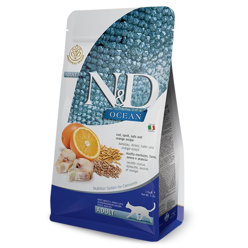 Aliments pour chat Farmina N&D OCEAN Adulte Orange Morue 1