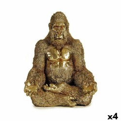 Figurine Décorative Gorille Yoga Doré 19 x 26