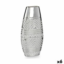 Vase Largeur Argenté Céramique 7 x 29