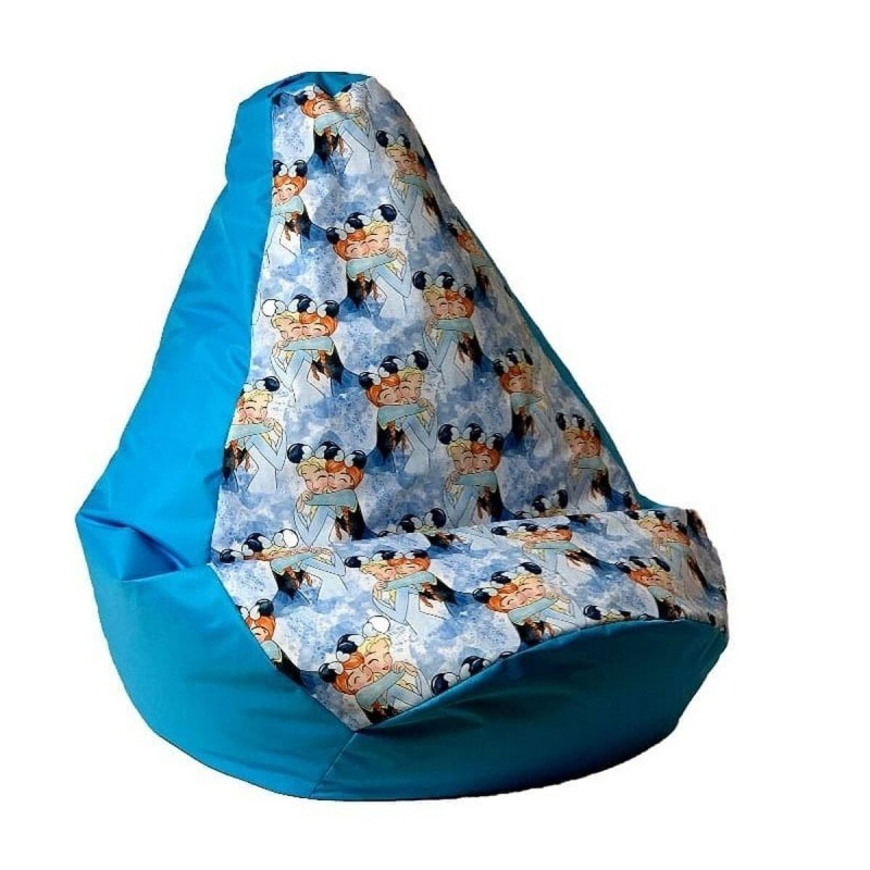 Pouf GO GIFT Bleu 130 x 90 cm Poire