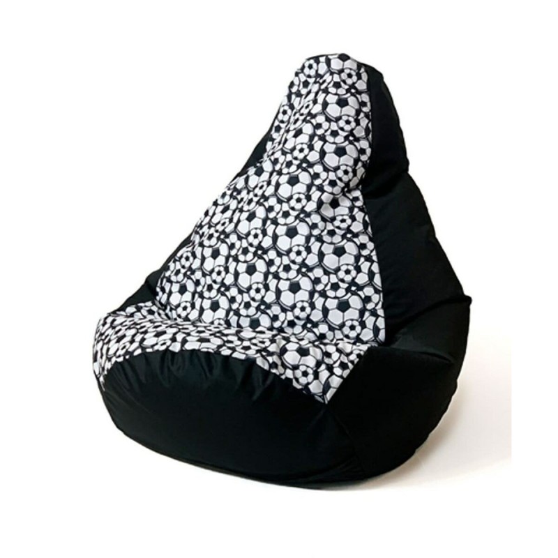 Pouf GO GIFT Blanc Noir 105 x 80 cm Poire