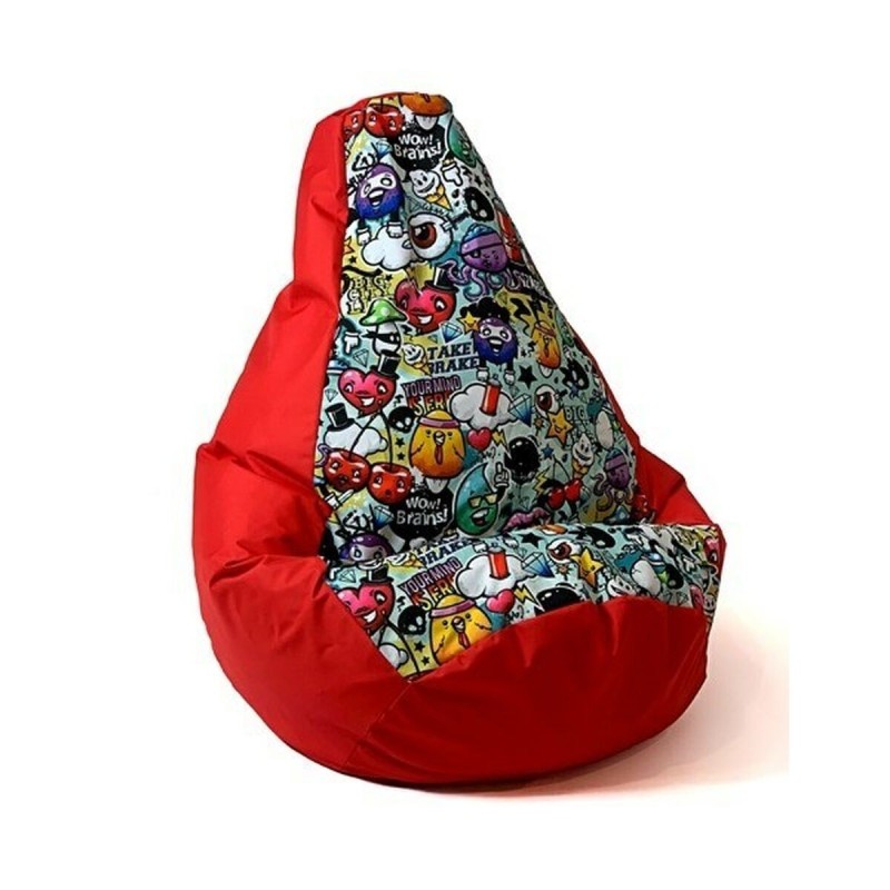 Pouf GO GIFT Rouge 105 x 80 cm Poire