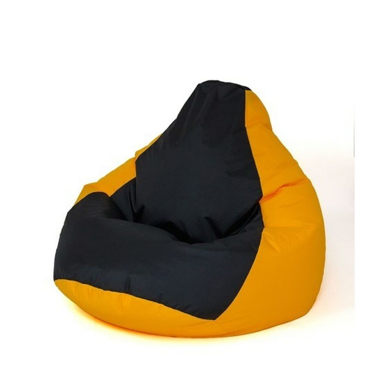 Pouf GO GIFT Jaune Noir 105 x 80 cm Poire