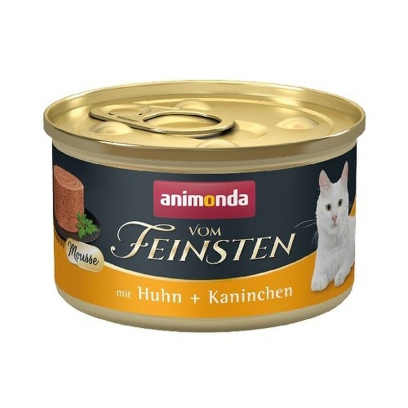 Aliments pour chat Animonda Vom Feinsten Mousse Pollo y Conejo Poulet Lapin 85 g