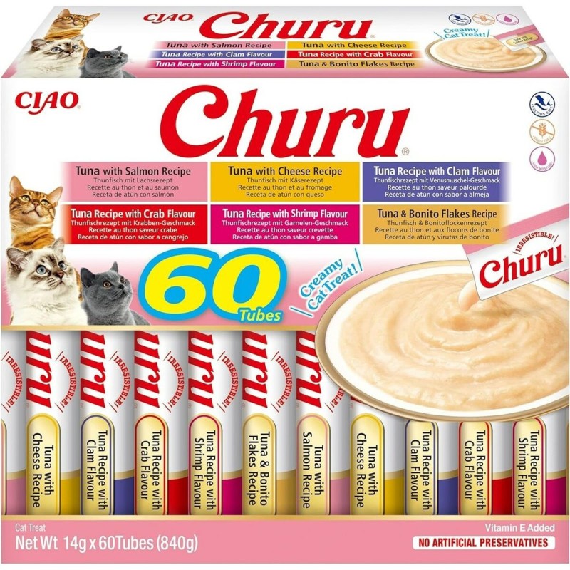 Collation pour Chat Inaba Churu Variety box Tuna Poisson