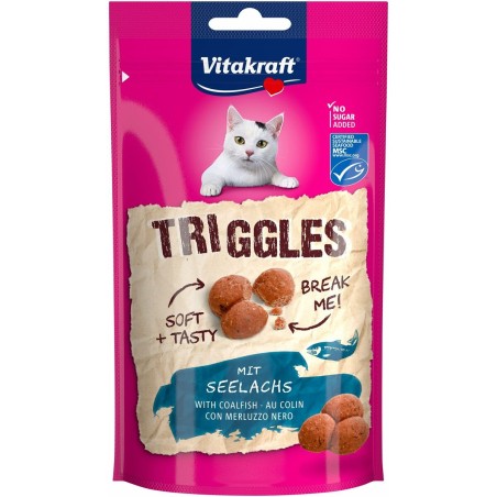 Collation pour Chat Vitakraft Triggles Coalfish Poisson 40 g