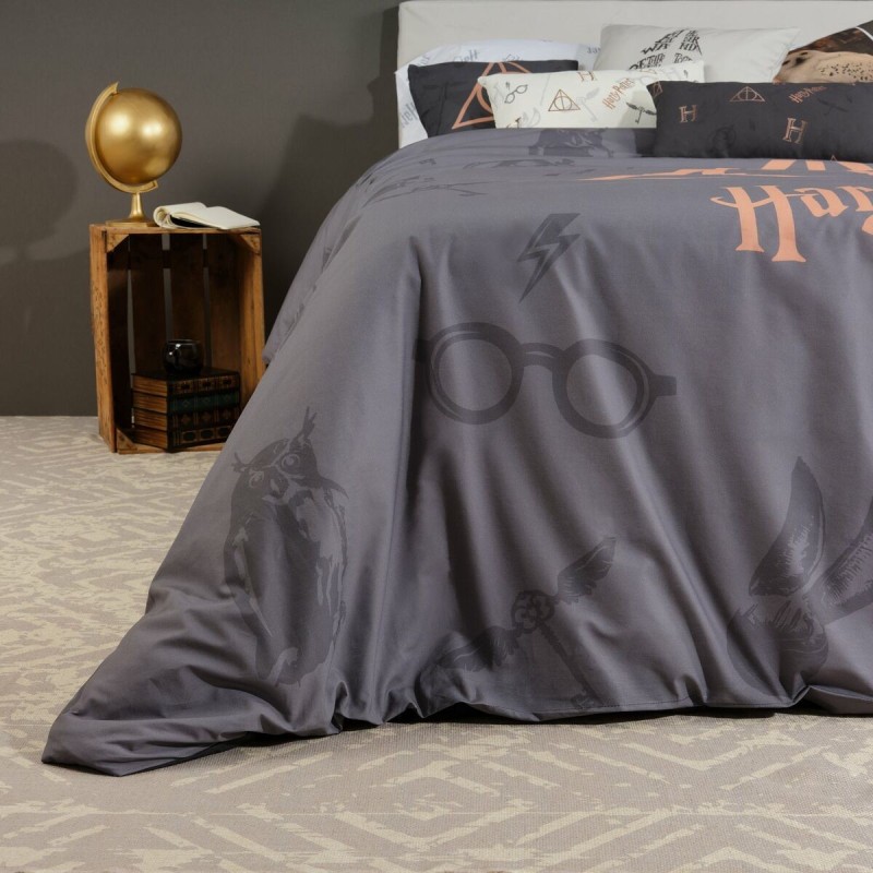 Housse de Couette Harry Potter Deathly Hallows Multicouleur 175 Fils 155 x 220 cm Lit 1 persone