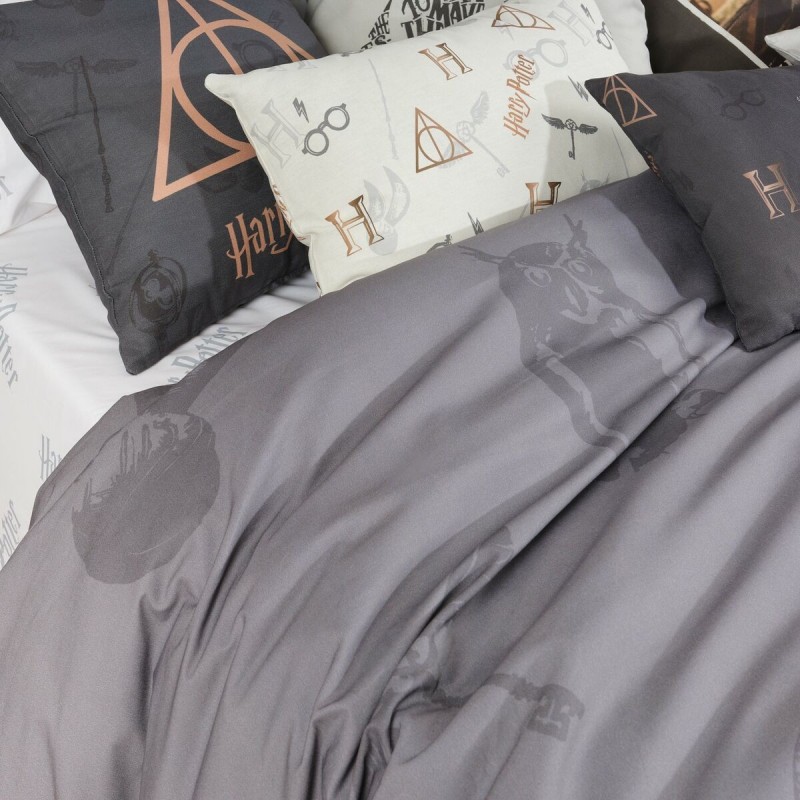 Housse de Couette Harry Potter Deathly Hallows Multicouleur 175 Fils 155 x 220 cm Lit 1 persone