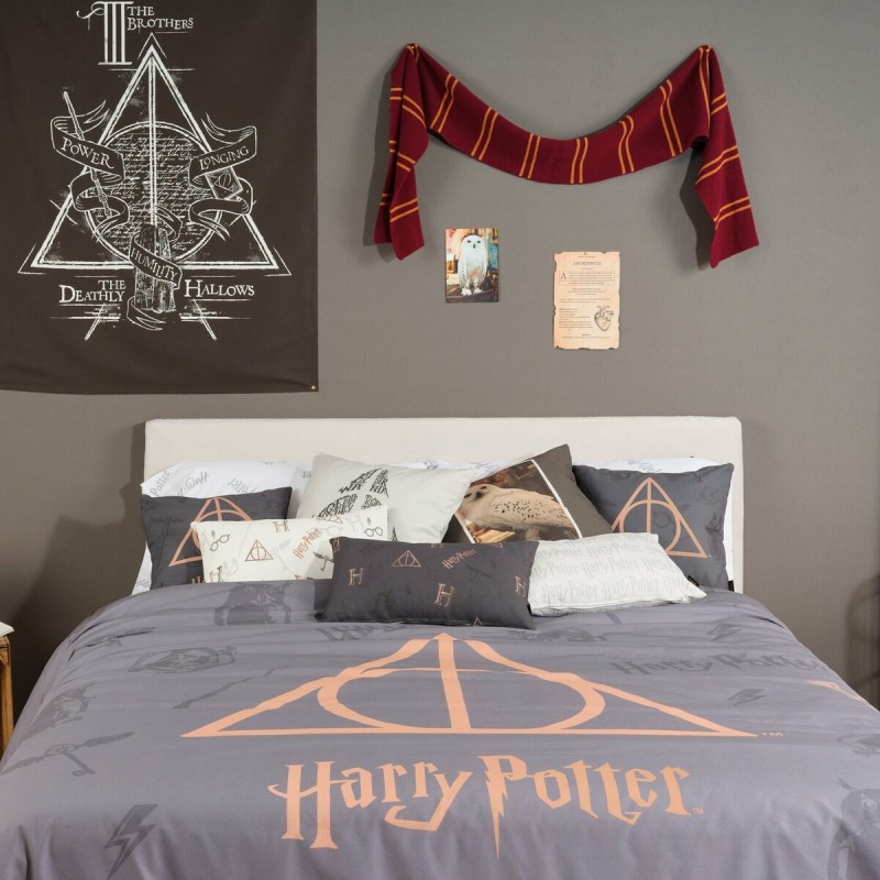 Housse de Couette Harry Potter Deathly Hallows Multicouleur 175 Fils 155 x 220 cm Lit 1 persone