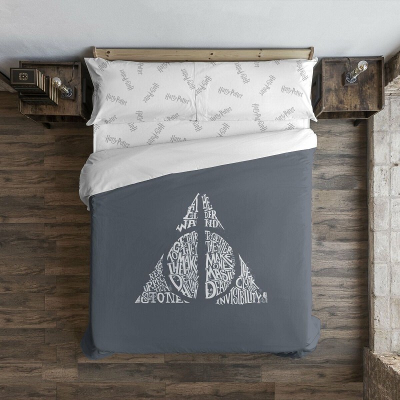 Housse de Couette Harry Potter Deathly Hallows Multicouleur 175 Fils 220 x 220 cm Lit 2 persones