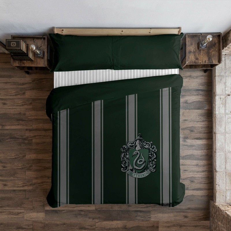 Housse de Couette Harry Potter Slytherin Multicouleur 175 Fils 240 x 220 cm Gran lit 2 persones