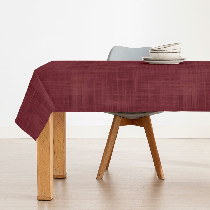 Nappe enduite antitache Belum Bordeaux 150 x 150 cm