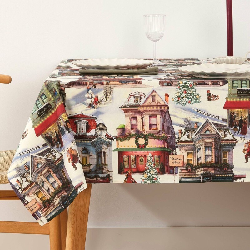 Nappe enduite antitache Belum Christmas City Multicouleur 150 x 150 cm