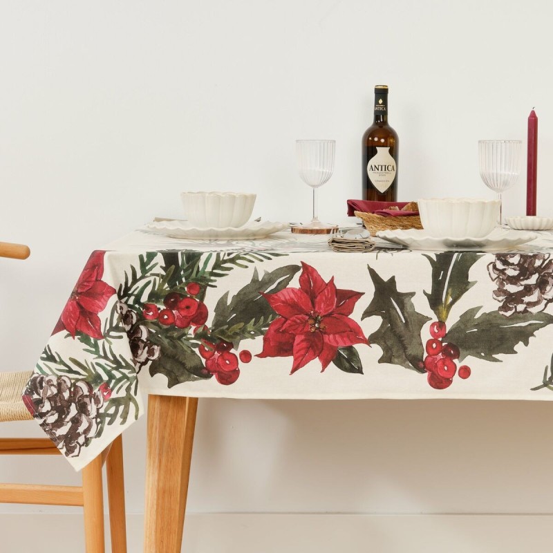 Nappe enduite antitache Belum Christmas Flowers 100 x 140 cm