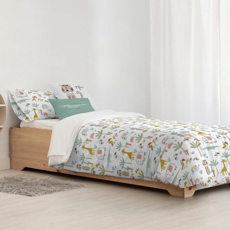 Housse de Couette Kids&Cotton Jeddah Small Blanc Menthe 180 x 220 cm