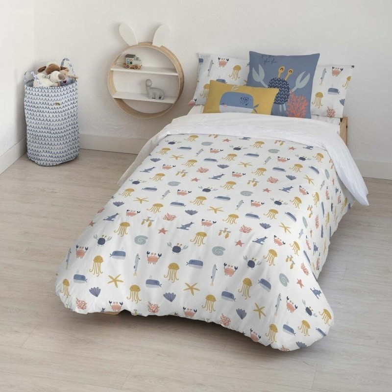 Housse de Couette Kids&Cotton Malu Small Bleu Blanc 180 x 220 cm