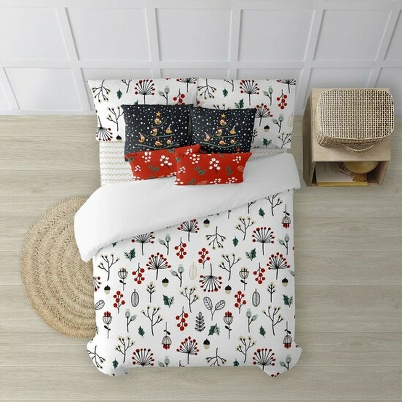 Housse de Couette Decolores Merry Christmas 44 Multicouleur 175 Fils 155 x 220 cm