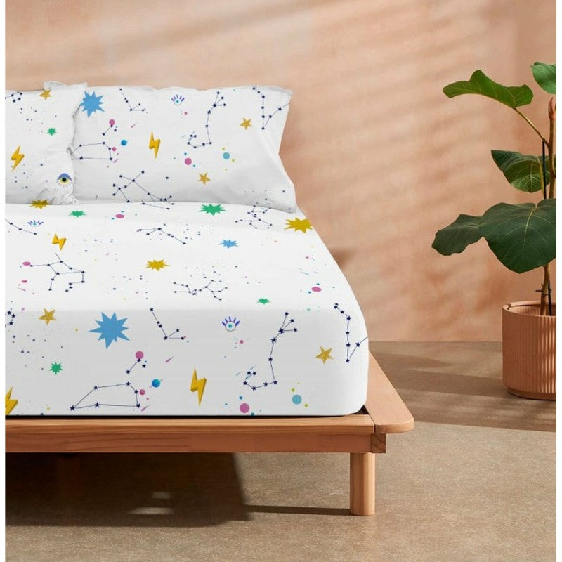 Drap housse Decolores Cosmos Multicouleur Lit 1 persone