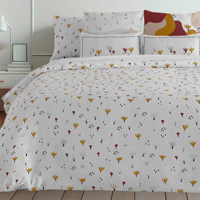 Housse de Couette Decolores Campinas Multicouleur 175 Fils 140 x 200 cm