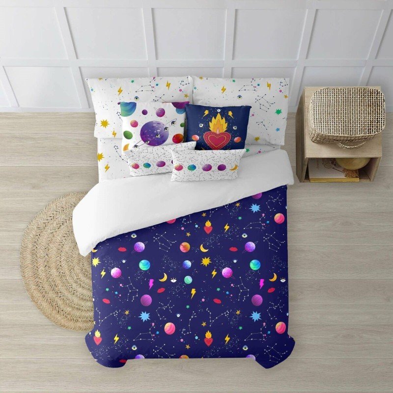 Housse de Couette Decolores Cosmos Multicouleur 175 Fils 140 x 200 cm Goulot de bouteille