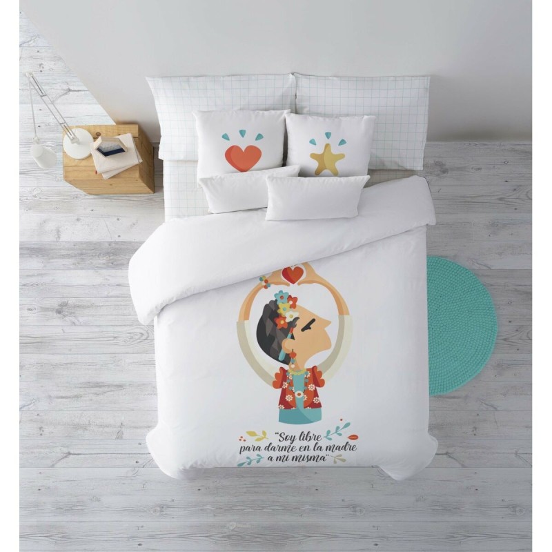 Housse de Couette Decolores Frida Multicouleur 175 Fils 260 x 240 cm