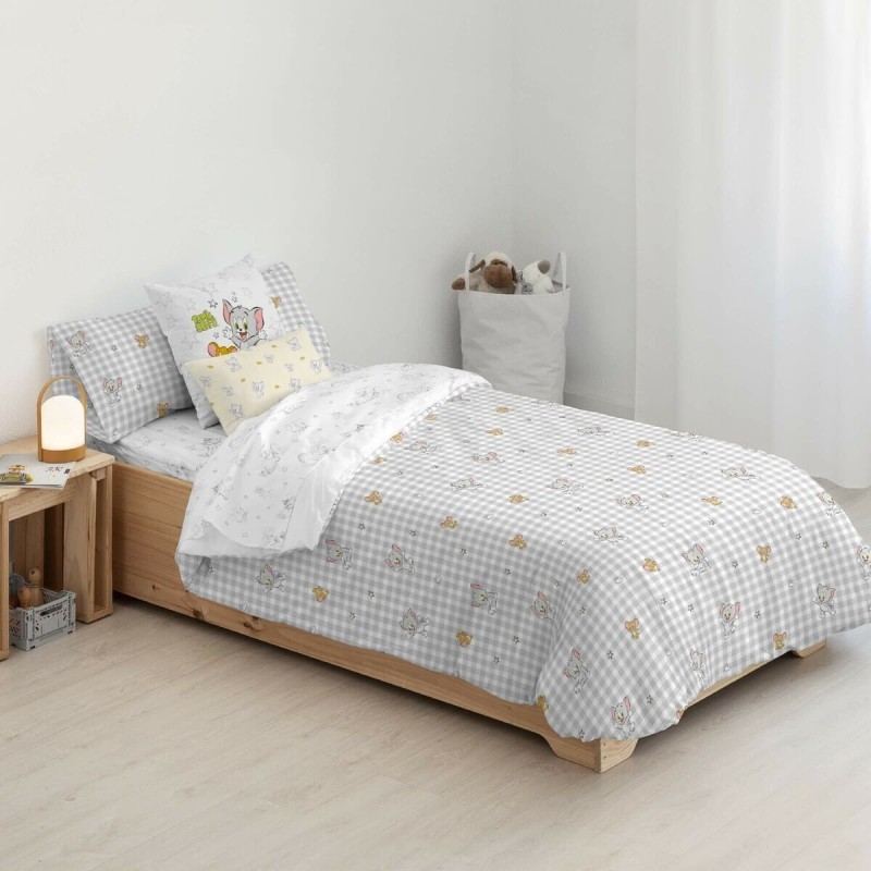 Housse de Couette Tom & Jerry Vichy Multicouleur 175 Fils 140 x 200 cm