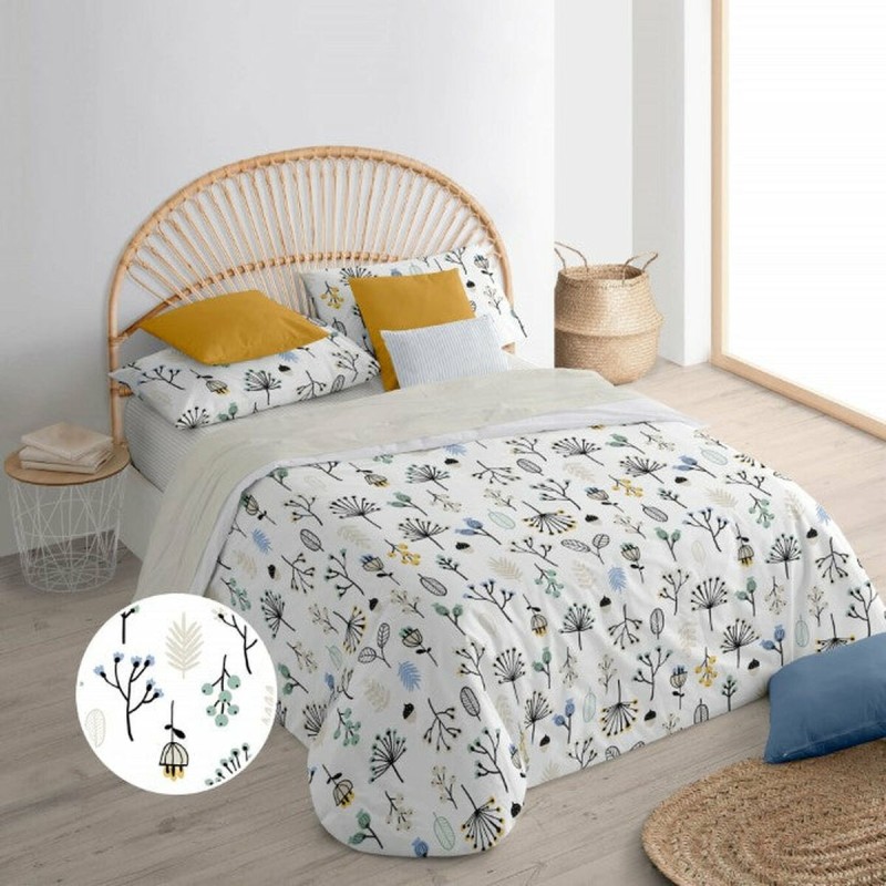 Housse de Couette Decolores Santorini Menthe 175 Fils 200 x 200 cm